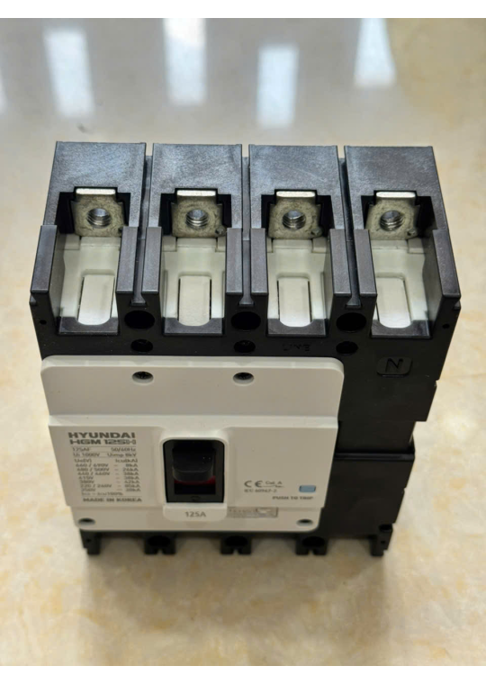 MCCB HYUNDAI HGM125H 4P 100A 38kA