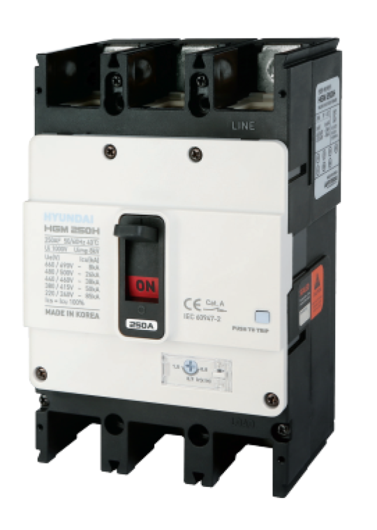 MCCB HYUNDAI 2P 160A 85kA ( HGM250H-F )
