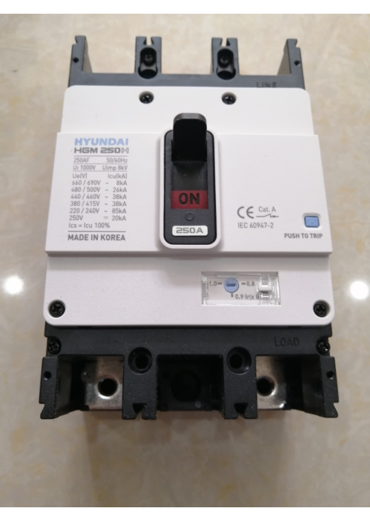 MCCB HYUNDAI 2P 250A 85kA ( HGM250H-F )