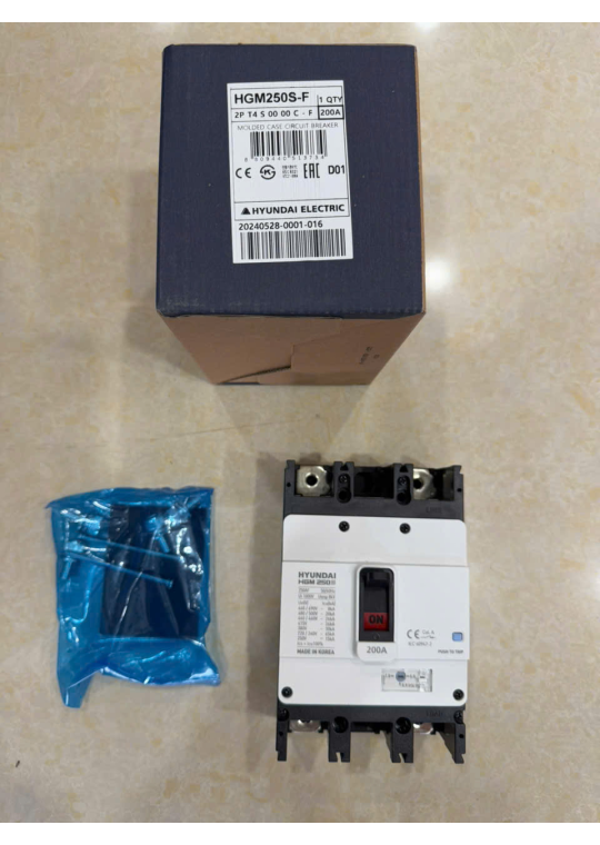 MCCB HYUNDAI 2P 200A 65kA ( HGM250S-F )