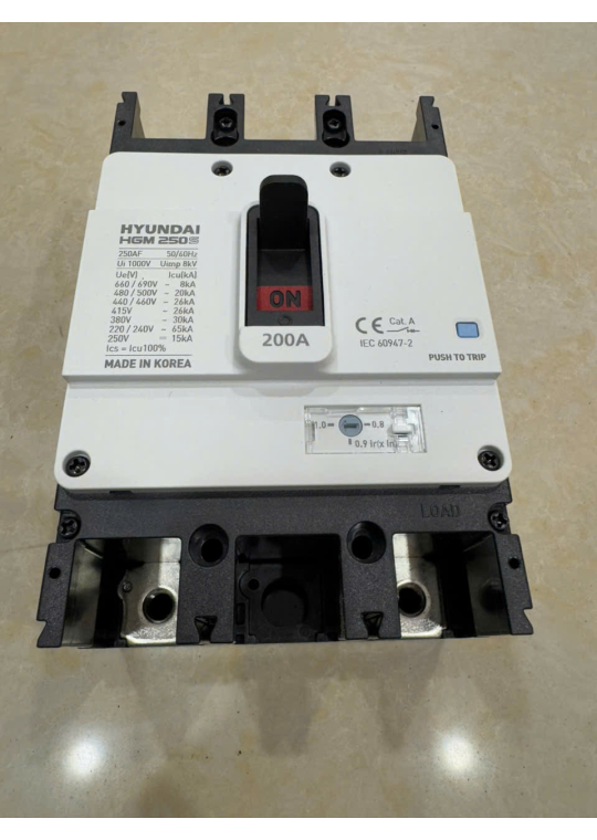 MCCB HYUNDAI 2P 200A 65kA ( HGM250S-F )
