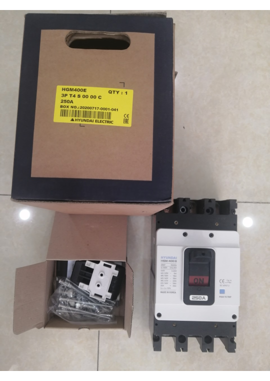 MCCB HYUNDAI 3P 250A 45kA ( HGM400E-F )