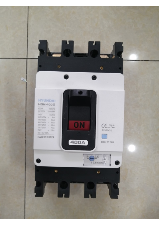 MCCB HYUNDAI 2P 400A 75kA ( HGM400S-F )