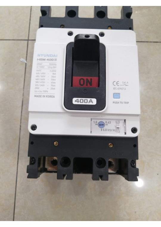 MCCB HYUNDAI 2P 400A 75kA ( HGM400S-F )