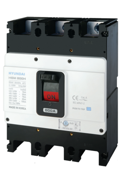 MCCB HYUNDAI 3P 700A 65kA ( HGM800S-F )