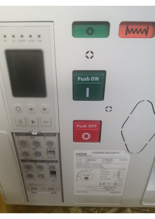 ACB HYUNDAI 3P 2500A 85kA loại cố định ( HGS25B3HM0C0S051N )