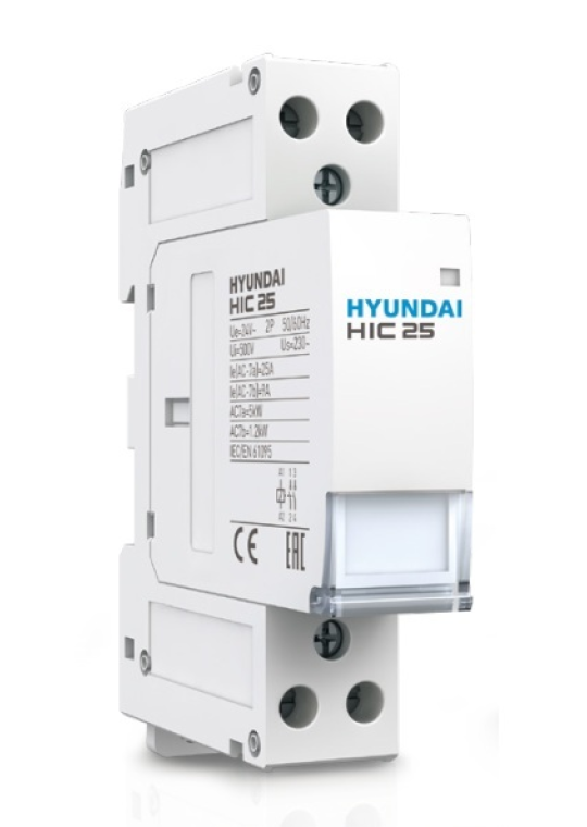 Contactor dạng Module Hyundai HIC25 2P 25A 2NO AC230V