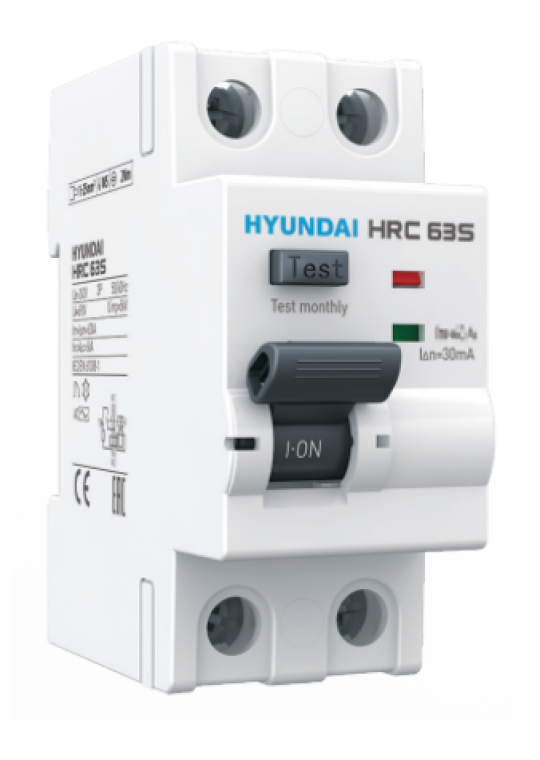 RCCB HYUNDAI 2P 50A 30mA 6kA ( HRC63S )