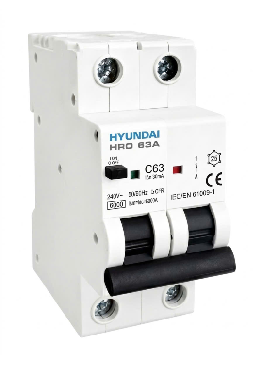 RCBO HYUNDAI HRO63A 2P 32A 30mA 6kA