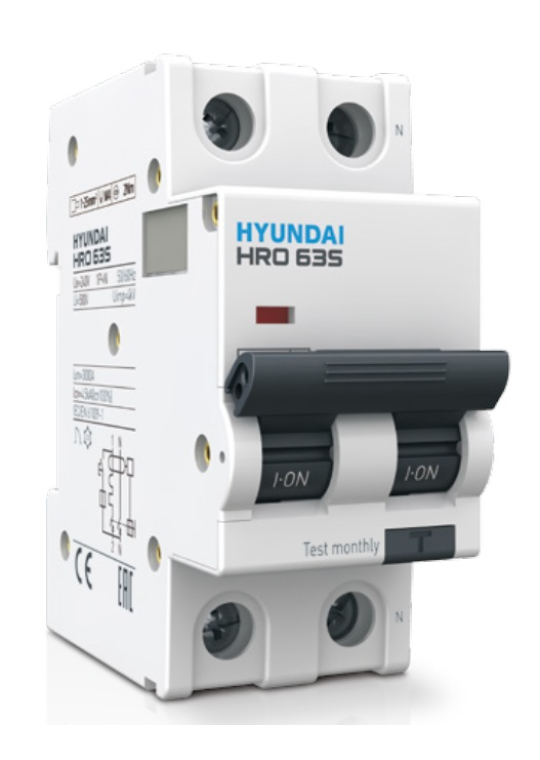 RCBO HYUNDAI HRO63S 1P+N 50A 30mA 4.5kA