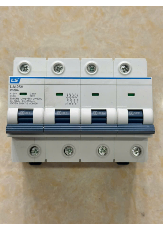 MCB LS 4P 100A 10kA ( LA125H )