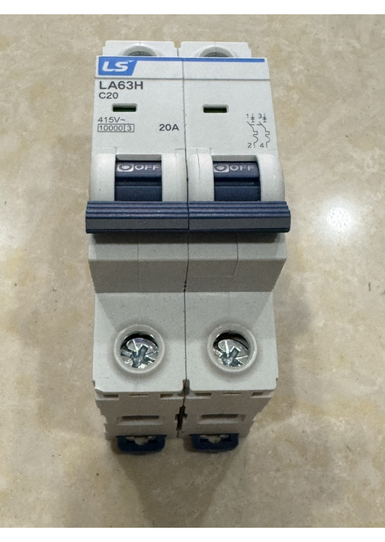 MCB LS 2P 20A 10kA ( LA63H )