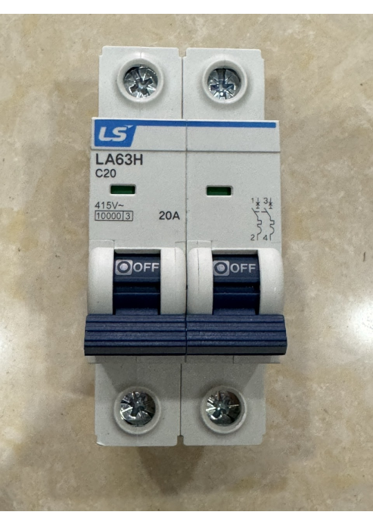 MCB LS 2P 20A 10kA ( LA63H )