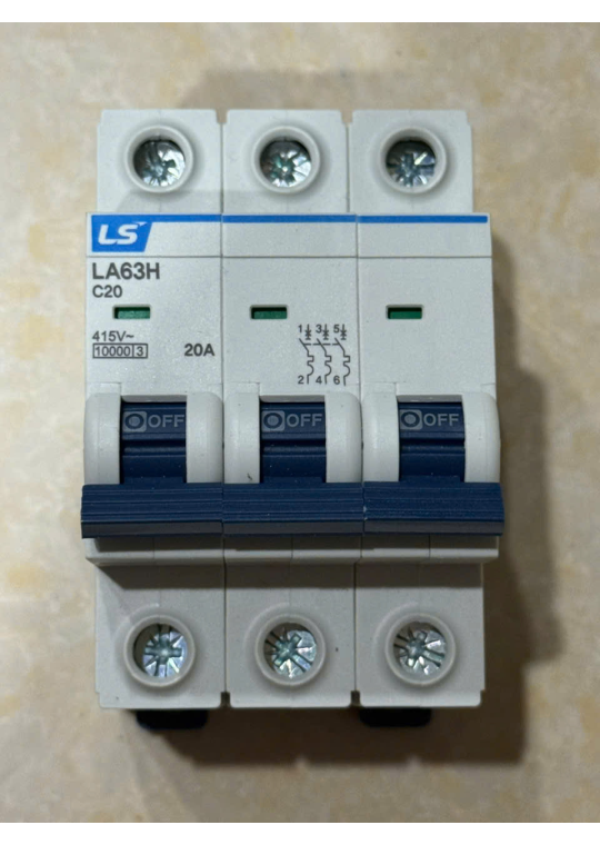 MCB LS 3P 20A 10kA ( LA63H )