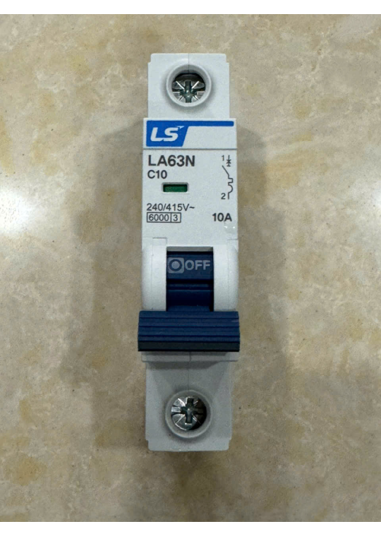 MCB LS 1P 10A 6kA ( LA63N )