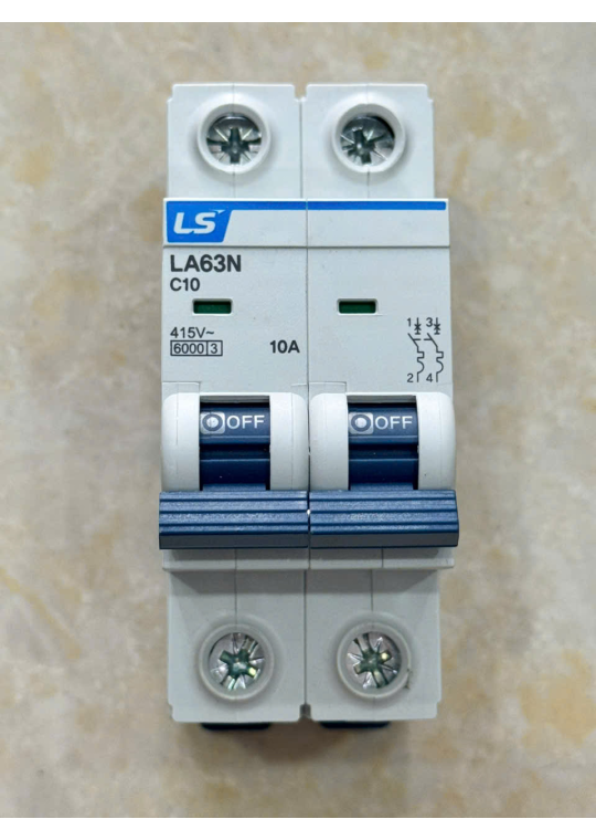 MCB LS 2P 10A 6kA ( LA63N )