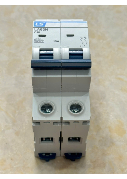 MCB LS 2P 16A 6kA ( LA63N )