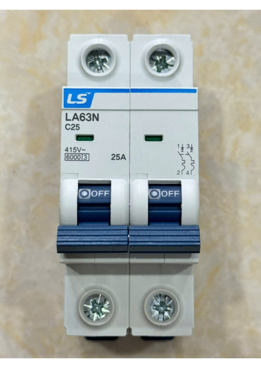 MCB LS 2P 25A 6kA ( LA63N )