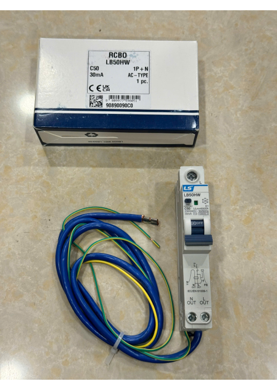 RCBO LS 2P 50A 10KA 30mA ( LB50HW )