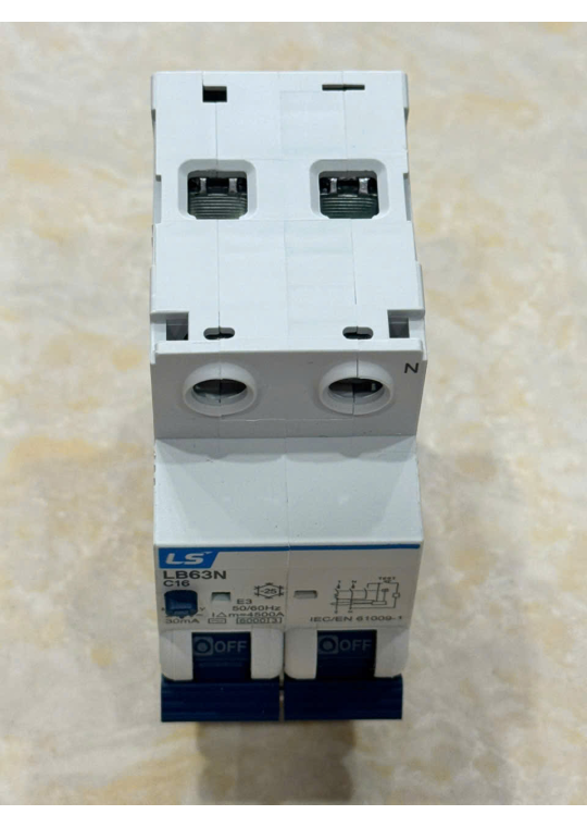 RCBO LS 2P 16A 6KA 30mA ( LB63N )