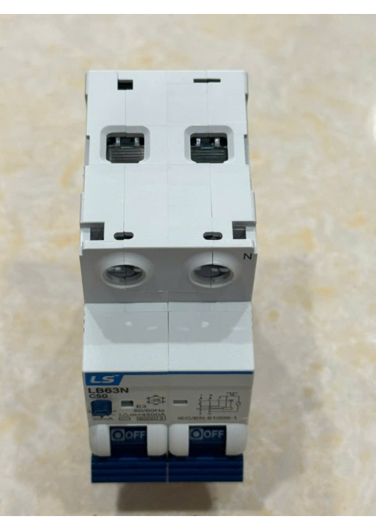 RCBO LS 2P 50A 6KA 30mA ( LB63N )