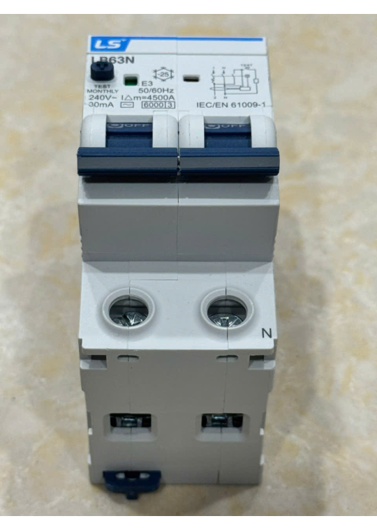 RCBO LS 2P 6A 6KA 30mA ( LB63N )