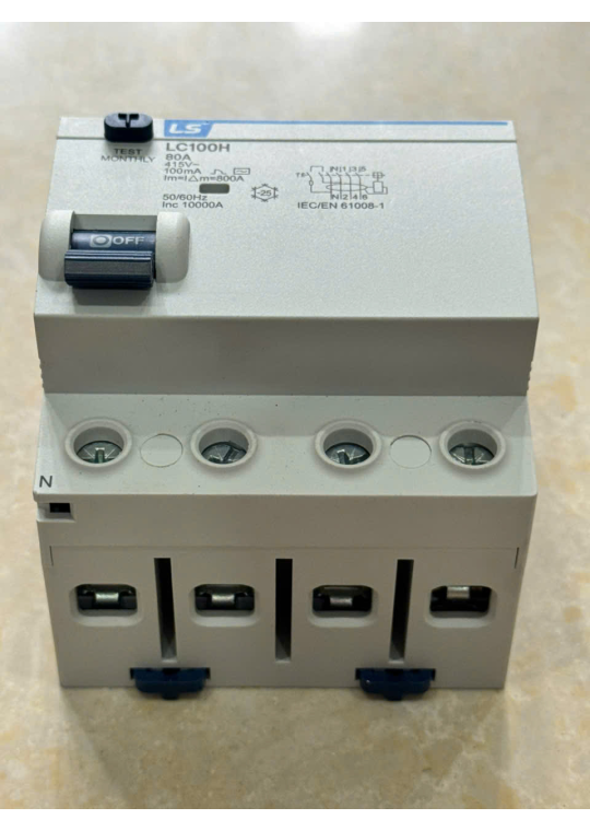 RCCB LS 4P 80A 30/100/300mA 10kA ( LC100H 3P+N )