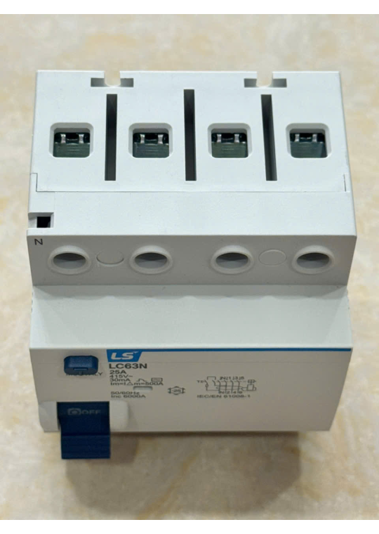 RCCB LS 4P 25A 30/100/300mA 6kA ( LC63N 3P+N )