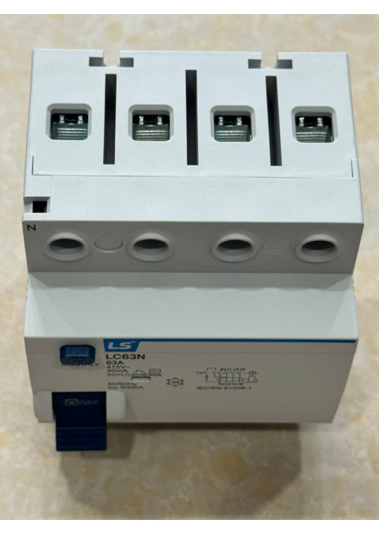 RCCB LS 4P 63A 30/100/300mA 6kA ( LC63N 3P+N )
