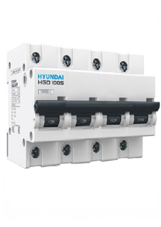MCB HYUNDAI 4P 100A 10kA ( HGD100S )