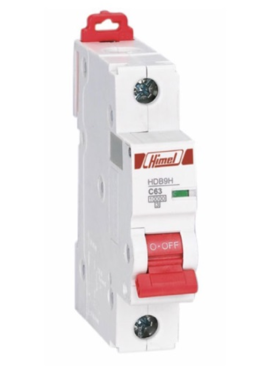MCB HIMEL 1P 25A 10kA ( HDB9H63A1C25 )