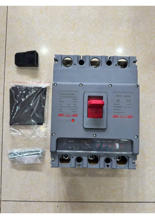 MCCB HIMEL 3P 800A 50kA chỉnh dòng điện tử: 0.4~1*In ( HDM3E800M80033XX )