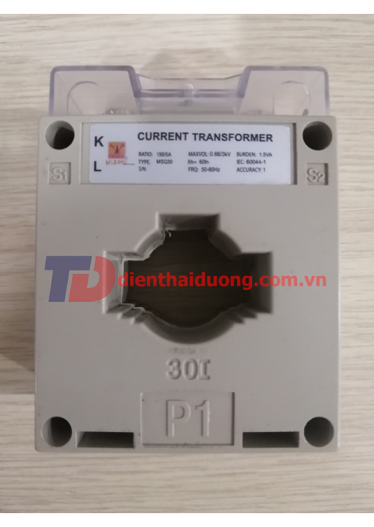 Biến dòng đo lường CNC loại vuông MSQ 150/5A CL1 1,5VA ( MSQ-30 )