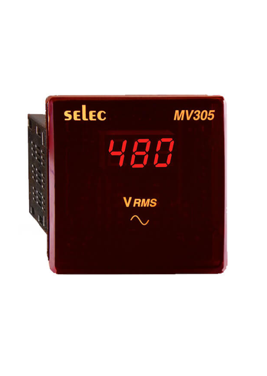 Đồng hồ đo điện áp SELEC MV305, size: 96x96