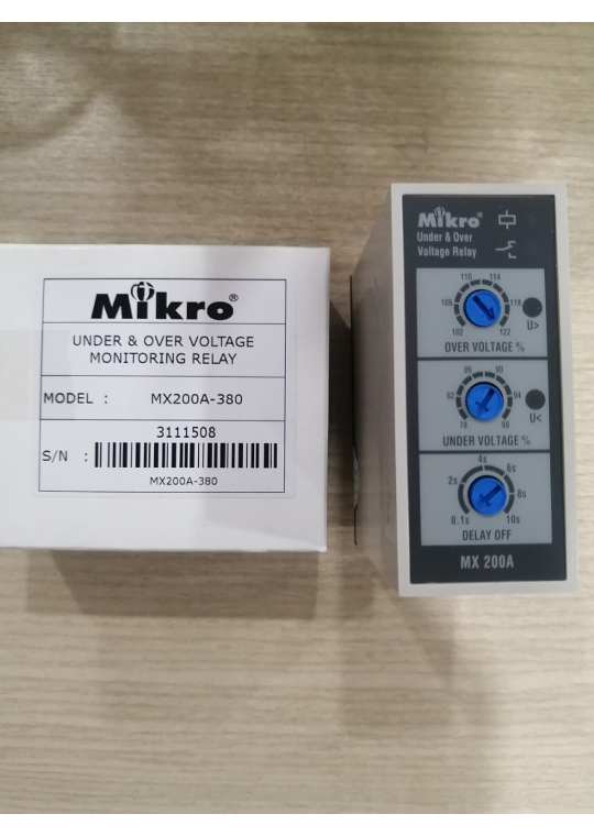 Rơ le bảo vệ Quá áp, thấp áp và mất pha MX200A-380V Mikro