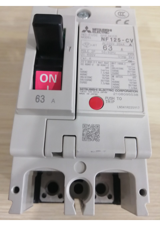 MCCB MITSUBISHI 2P 63A 30kA ( NF125-CV )