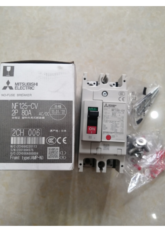 MCCB MITSUBISHI 2P 80A 30kA ( NF125-CV )