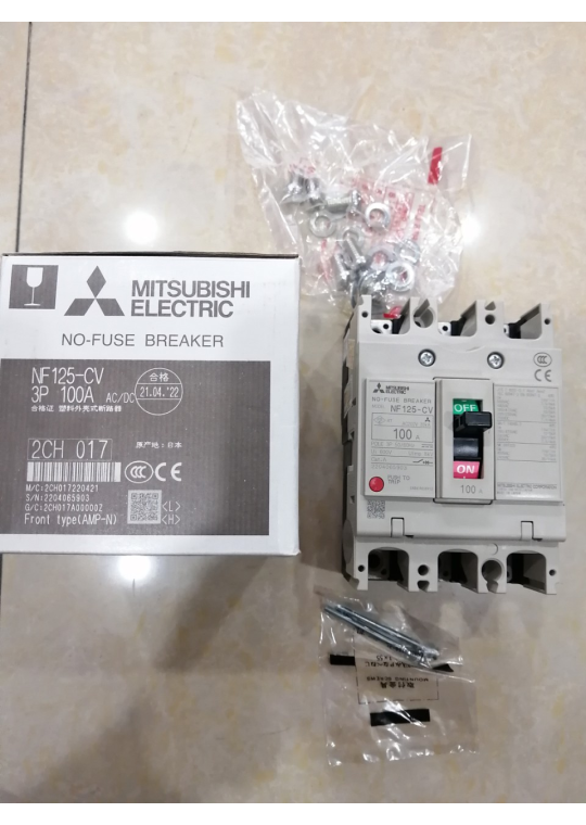 MCCB MITSUBISHI 3P 100A 10kA ( NF125-CV )