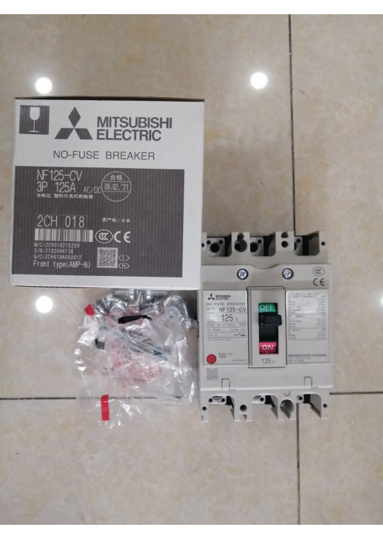 MCCB MITSUBISHI 3P 125A 10kA ( NF125-CV ) 