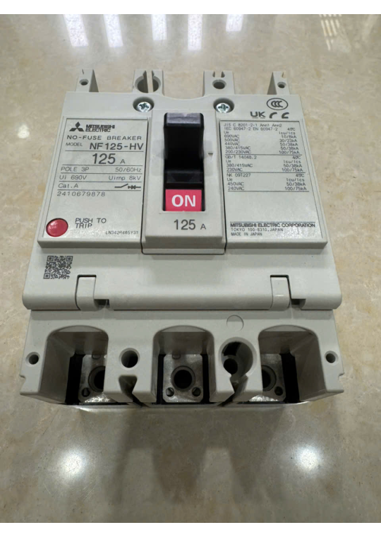MCCB MITSUBISHI 3P 125A 50kA ( NF125-HV )