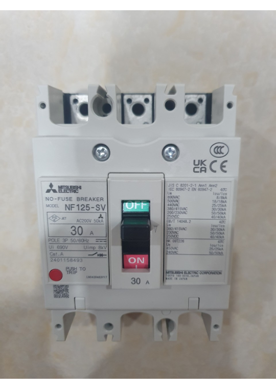 MCCB MITSUBISHI 3P 30A 30kA ( NF125-SV )