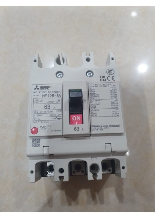 MCCB MITSUBISHI 3P 63A 30kA ( NF125-SV )