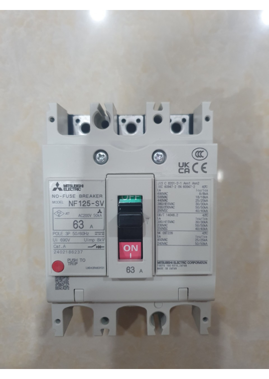 MCCB MITSUBISHI 3P 63A 30kA ( NF125-SV )