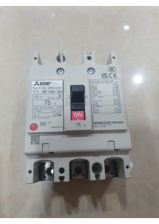 MCCB MITSUBISHI 3P 75A 30kA ( NF125-SV )