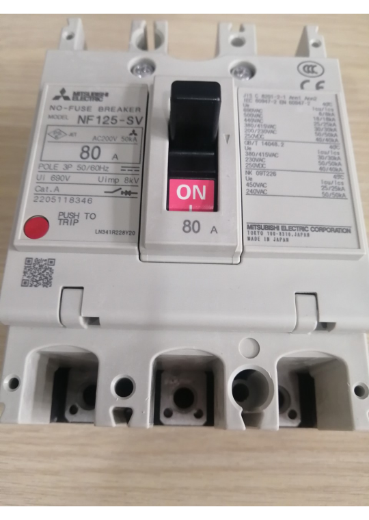 MCCB MITSUBISHI 3P 80A 30kA ( NF125-SV )