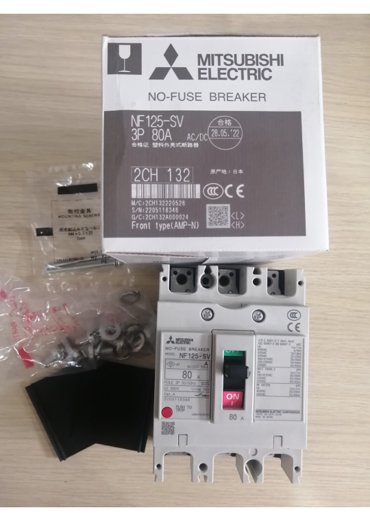 MCCB MITSUBISHI 3P 80A 30kA ( NF125-SV )