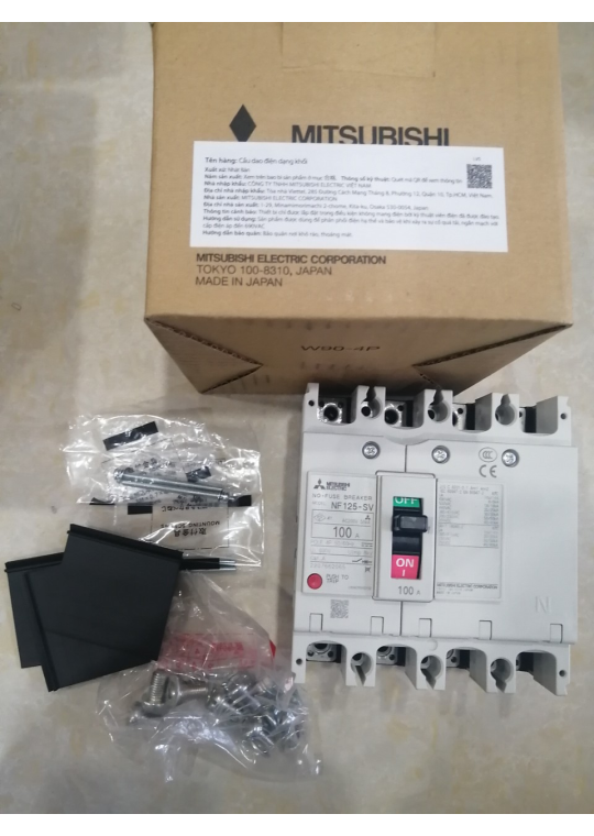 MCCB MITSUBISHI 4P 100A 30kA ( NF125-SV )