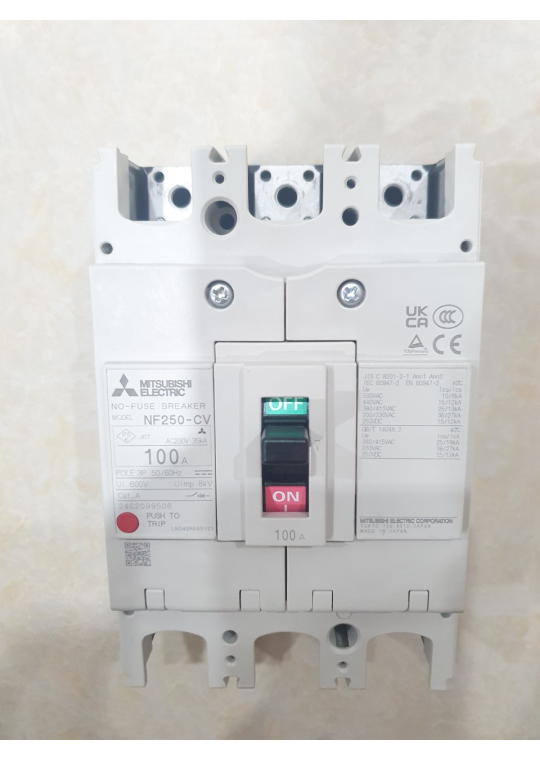 MCCB MITSUBISHI 3P 100A 25kA ( NF250-CV )