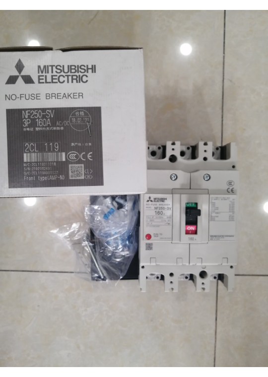 MCCB MITSUBISHI 3P 160A 36kA ( NF250-SV )