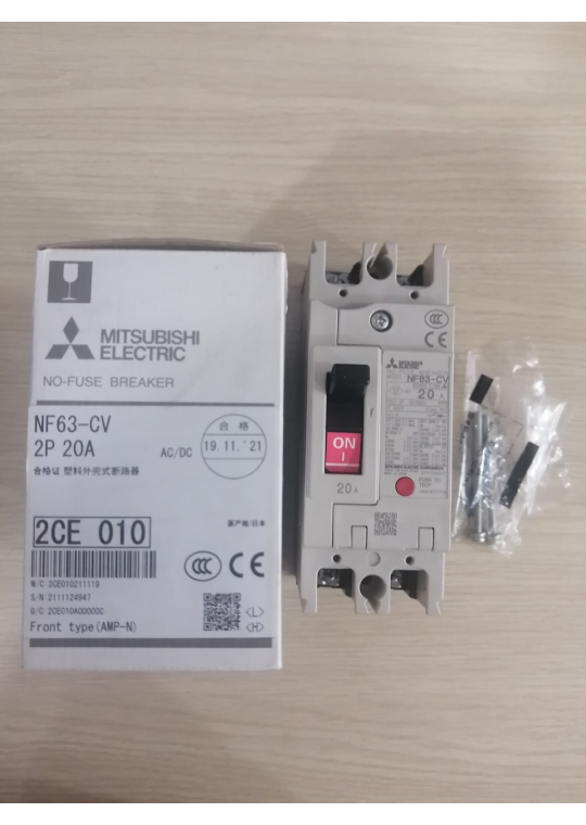 MCCB MITSUBISHI 2P 20A 7.5kA ( NF63-CV )